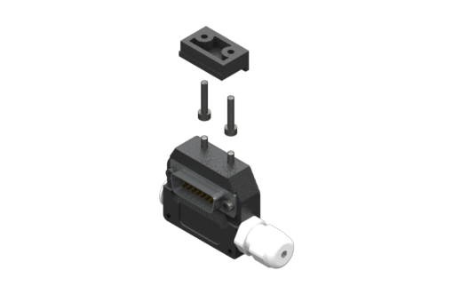 GIMATIC CABLE 15-PIN M CON W/O CABLE, FOR REMOTE SUPPLY ON SIDE “B”, CABLE SCREW CONNECTION, SIDE CABLE EXIT, MAX VOLTAGE 250 VAC, MAX 0.5A