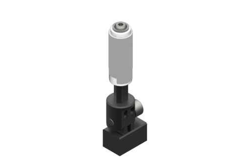 GIMATIC VACUUM NON-ROTATIVE SUSPENSION W/ ANGULAR COUPLING AND SMOOTH BODY, DIA. 10MM, STROKE 10MM, M5