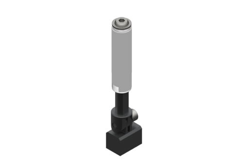 GIMATIC VACUUM NON-ROTATIVE SUSPENSION W/ ANGULAR COUPLING AND SMOOTH BODY, DIA. 14MM, STROKE 20MM, G1/8"