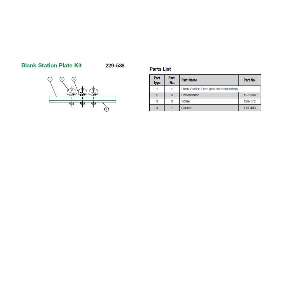 BLANK PLATE ONLY - MARK 3 SERIES TPS