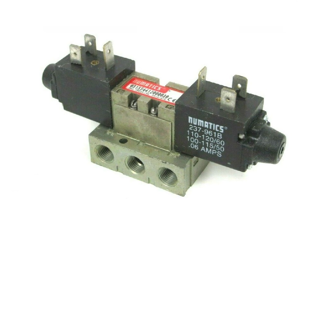 NUMATICS/AVENTICS SOLENOID VALVE/BASE MK3 SERIES 4/2 DETENT 120VAC 1/8" NPT, DIN PLUG