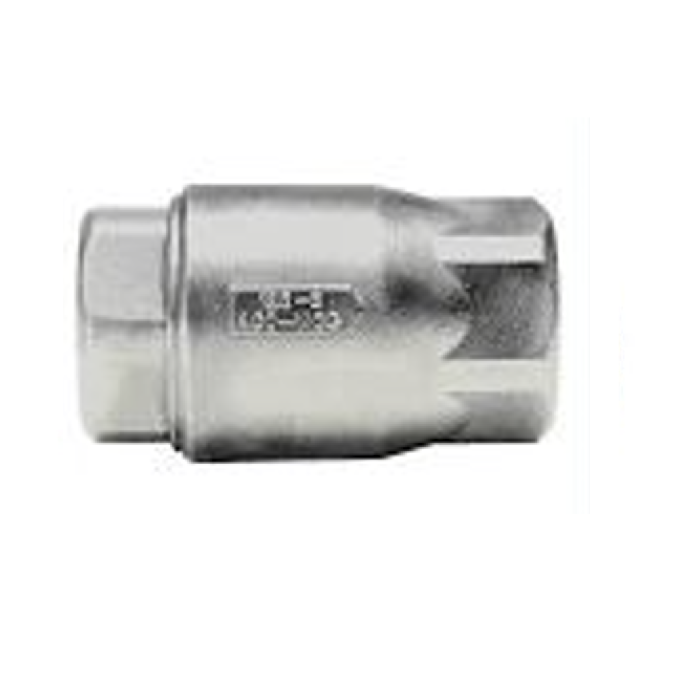 APOLLO STAINLESS STEEL BALL-CONE CHECK VALVE 1/2" NPT FEMALE, INLINE, 400PSI