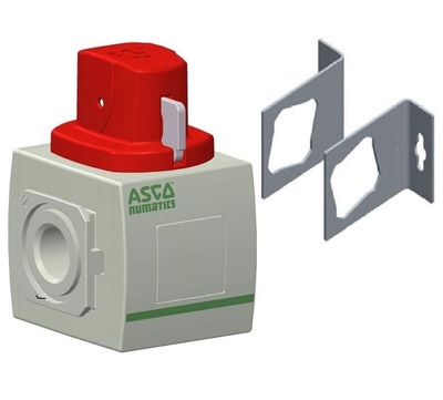 NUMATICS/AVENTICS SHUT-OFF VALVE 652 SERIES 3/2 1/2" NPT, 1/4" NPT EXHAUST, SIDE BRKS, NPT GAUGE PORT