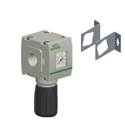 NUMATICS/AVENTICS REGULATOR W/FLOW CHECK 652 SERIES 3/8" NPT, 7-125PSI, SIDE BRKS, INVERTED MOUNTING, LP PSI GAUGE