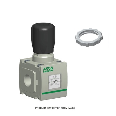 NUMATICS/AVENTICS REGULATOR W/FLOW CHECK 652 SERIES 1/4" NPT, 7-125PSI, PN, ROUND PSI GAUGE
