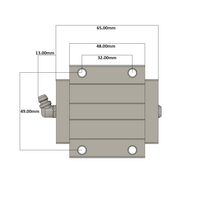 LSD20BK-F2N-N-D-M6 AIRTAC LOW PROFILE RAIL BEARING LSD 20MM SERIES, NORMAL ACCURACY WITH NO PRELOAD (D) STANDARD, BOTTOM MOUNTING FLANGE - NORMAL BODY