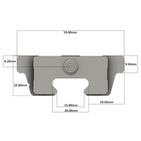 LSD20BK-F2S-N-D-M6 AIRTAC LOW PROFILE RAIL BEARING LSD 20MM SERIES, NORMAL ACCURACY WITH NO PRELOAD (D) STANDARD, BOTTOM MOUNTING FLANGE - SHORT BODY