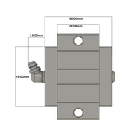 LSD20BK-F2S-N-D-M6 AIRTAC LOW PROFILE RAIL BEARING LSD 20MM SERIES, NORMAL ACCURACY WITH NO PRELOAD (D) STANDARD, BOTTOM MOUNTING FLANGE - SHORT BODY