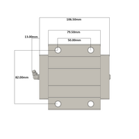 LSD35BK-F1N-N-D-M6 AIRTAC LOW PROFILE RAIL BEARING LSD 35MM SERIES, NORMAL ACCURACY WITH NO PRELOAD (D) STANDARD, TOP MOUNTING FLANGE - NORMAL BODY