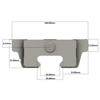 LSD35BK-F2N-N-D-M6 AIRTAC LOW PROFILE RAIL BEARING LSD 35MM SERIES, NORMAL ACCURACY WITH NO PRELOAD (D) STANDARD, BOTTOM MOUNTING FLANGE - NORMAL BODY
