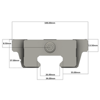 LSD35BK-F2S-N-D-M6 AIRTAC LOW PROFILE RAIL BEARING LSD 35MM SERIES, NORMAL ACCURACY WITH NO PRELOAD (D) STANDARD, BOTTOM MOUNTING FLANGE - SHORT BODY