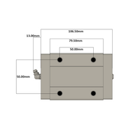 LSD35BK-HN-N-B-M6 AIRTAC LOW PROFILE RAIL BEARING LSD 35MM SERIES, NORMAL ACCURACY WITH LIGHT PRELOAD (B), SQUARE MOUNT - NORMAL BODY
