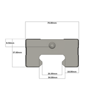 LSD35BK-HS-H-D-M6 AIRTAC LOW PROFILE RAIL BEARING LSD 35MM SERIES, HIGH ACCURACY WITH NO PRELOAD (D) STANDARD, SQUARE MOUNT - SHORT BODY