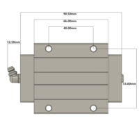 LSH20BK-F1L-H-D-M6 AIRTAC PROFILE RAIL BEARING LSH 20MM SERIES, HIGH ACCURACY WITH NO PRELOAD (D) STANDARD, TOP MOUNTING FLANGE - LONG BODY