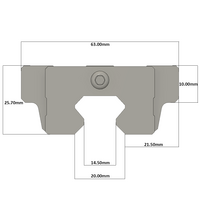 LSH20BK-F1N-N-D-M6 AIRTAC PROFILE RAIL BEARING LSH 20MM SERIES, NORMAL ACCURACY WITH NO PRELOAD (D) STANDARD, TOP MOUNTING FLANGE - NORMAL BODY