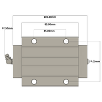 LSH25BK-F1L-N-D-M6 AIRTAC PROFILE RAIL BEARING LSH 25MM SERIES, NORMAL ACCURACY WITH NO PRELOAD (D) STANDARD, TOP MOUNTING FLANGE - LONG BODY