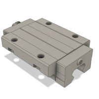 AIRTAC PROFILE RAIL BEARING LSH 25MM SERIES, HIGH ACCURACY WITH LIGHT PRELOAD (B), BOTTOM MOUNTING FLANGE - LONG BODY
