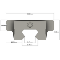 LSH25BK-F2L-N-B-M6 AIRTAC PROFILE RAIL BEARING LSH 25MM SERIES, NORMAL ACCURACY WITH LIGHT PRELOAD (B), BOTTOM MOUNTING FLANGE - LONG BODY