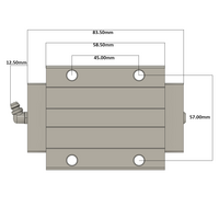 LSH25BK-F2L-N-B-M6 AIRTAC PROFILE RAIL BEARING LSH 25MM SERIES, NORMAL ACCURACY WITH LIGHT PRELOAD (B), BOTTOM MOUNTING FLANGE - LONG BODY