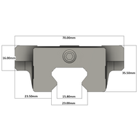 LSH25BK-F2N-N-D-M6 AIRTAC PROFILE RAIL BEARING LSH 25MM SERIES, NORMAL ACCURACY WITH NO PRELOAD (D) STANDARD, BOTTOM MOUNTING FLANGE - NORMAL BODY