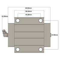 LSH25BK-F2N-N-D-M6 AIRTAC PROFILE RAIL BEARING LSH 25MM SERIES, NORMAL ACCURACY WITH NO PRELOAD (D) STANDARD, BOTTOM MOUNTING FLANGE - NORMAL BODY