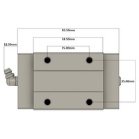 LSH25BK-HN-N-D-M6 AIRTAC PROFILE RAIL BEARING LSH 25MM SERIES, NORMAL ACCURACY WITH NO PRELOAD (D) STANDARD, SQUARE MOUNT - NORMAL BODY
