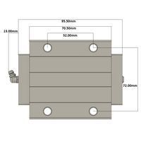 LSH30BK-F1L-H-SB-M6 AIRTAC PROFILE RAIL BEARING LSH 30MM SERIES, HIGH ACCURACY WITH MEDIUMIUM PRELOAD (SB), TOP MOUNTING FLANGE - LONG BODY