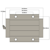 LSH35BK-F1L-N-SB-M6 AIRTAC PROFILE RAIL BEARING LSH 35MM SERIES, NORMAL ACCURACY WITH MEDIUMIUM PRELOAD (SB), TOP MOUNTING FLANGE - LONG BODY