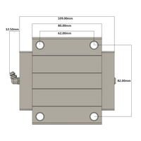 LSH35BK-F1N-N-D-M6 AIRTAC PROFILE RAIL BEARING LSH 35MM SERIES, NORMAL ACCURACY WITH NO PRELOAD (D) STANDARD, TOP MOUNTING FLANGE - NORMAL BODY