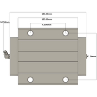 LSH35BK-F2L-H-B-M6 AIRTAC PROFILE RAIL BEARING LSH 35MM SERIES, HIGH ACCURACY WITH LIGHT PRELOAD (B), BOTTOM MOUNTING FLANGE - LONG BODY