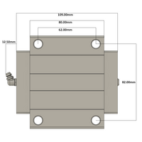 LSH35BK-F2N-N-D-M6 AIRTAC PROFILE RAIL BEARING LSH 35MM SERIES, NORMAL ACCURACY WITH NO PRELOAD (D) STANDARD, BOTTOM MOUNTING FLANGE - NORMAL BODY
