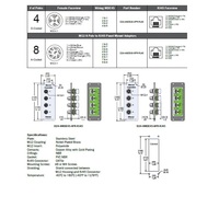 D24-4MDE45-4FR-RJ45 MENCOM ETHERNET RECEPTACLE 4-4 PIN M12/RJ45 60VAC/DC