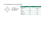 VA0810MK0YA08000 NUMATICS/AVENTICS ETHERNET CORDSET 8 PIN RJ45 M/M STR 10M PVC TEAL 125VAC/DC