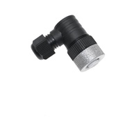 MENCOM ETHERNET RECEPTACLE 4 PIN M12 FEMALE ELB FW PG7 CG 250VDC