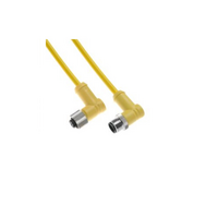 MENCOM CORDSET 4 PIN M12 M/F ELB 2M PVC YE 22AWG 300VAC/DC