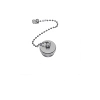 MENCOM PART 7/8" MINI MALE CLOSURE PLUG BRASS W/LANYARD