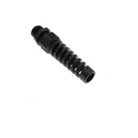 MENCOM CABLE GLAND 1/2" NPT MALE THR 6-12MM CG PLASTIC W/STRAIN RELIEF (BLACK)