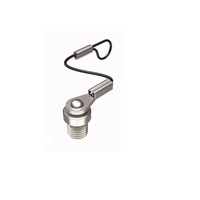 TURCK PART M8 MALE CLOSURE CAP BRASS W/6" LANYARD