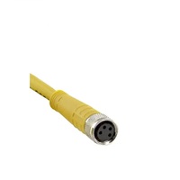 TURCK CORDSET 3 PIN M8 FEMALE STR 0.3M PVC YE 24AWG 125VAC/DC
