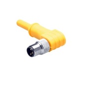 TURCK CORDSET 3 PIN M8 MALE ELB 2M PVC YE 24AWG 125VAC/DC