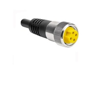 TURCK CORDSET 3 PIN 7/8" MINI FEMALE STR 1M PVC BK 14AWG 600VAC