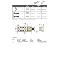 JDC-83P-210-M000 MENCOM JUNCTION BLOCK 8-3 PIN M12 /10 PIN 1 1/8" MINI SIDE 48VAC/DC PNP LED
