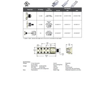 JDC-84P-211-C050 MENCOM JUNCTION BLOCK 8-4 PIN M12 / 5M SIDE PUR BK 48VAC/DC PNP LED
