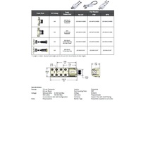 JDC-840-012-V000 MENCOM JUNCTION BLOCK 8-4 PIN M12 / 12 PIN M23 SIDE 48VAC/DC