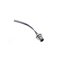 MENCOM ETHERNET RECEPTACLE 4 PIN M12 FEM STR RECPT 1' LD 1/4" NPT FRT MNT 24AWG