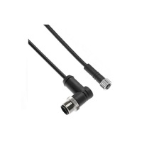 MENCOM CORDSET 3 PIN M12/M8 M/F STR 1M PVC BK 24AWG 60VAC/DC