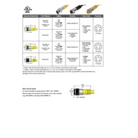 MIN-5MPX-6 MENCOM CORDSET 5 PIN 7/8" MINI MALE STR 6' PVC YE 18AWG 300VAC/DC