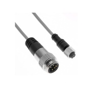 MENCOM DEVICENET CORDSET 5 PIN 7/8" MINI/M12 M/F STR 10M PVC GY 22/24AWG 300VAC/DC SHIELDED