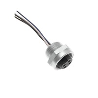 MENCOM RECEPTACLE 4 PIN 7/8" MINI FEMALE STR FM 1' 1/2" NPT THR 18AWG 600VAC/DC