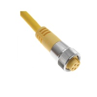 MENCOM CORDSET 3 PIN 7/8" MINI FEMALE STR 6' PVC YE 16AWG 600VAC/DC